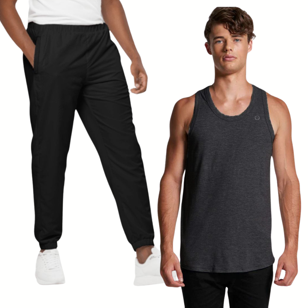 Po3 Shadow Grey Sweatpants & Vest Top