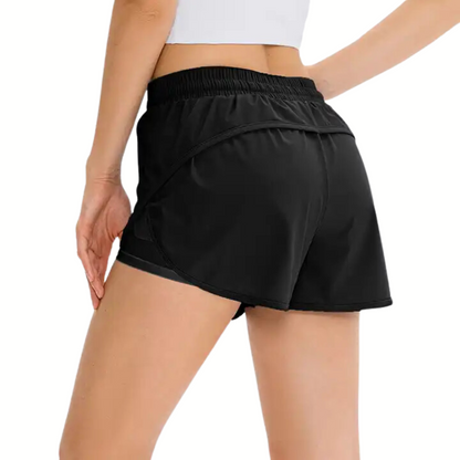 Black 2 in 1 Lined Shorts