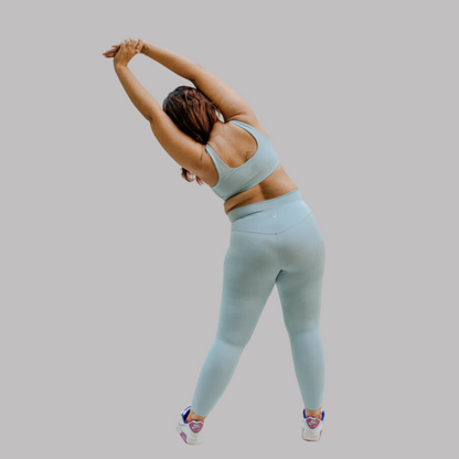 Frētus Blue Leggings & Sports Bra