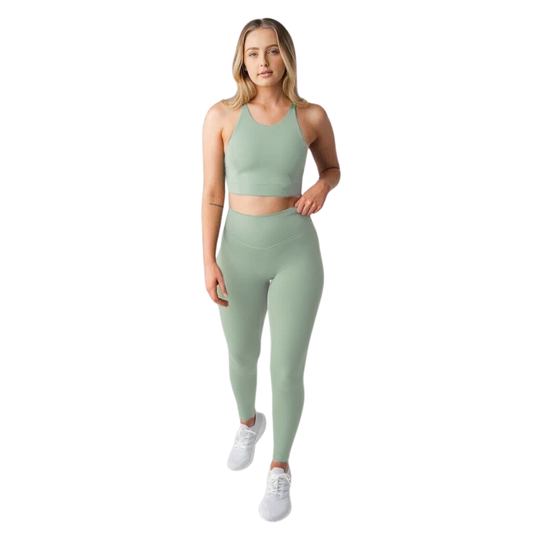 Agile Green Leggings & Crop Top